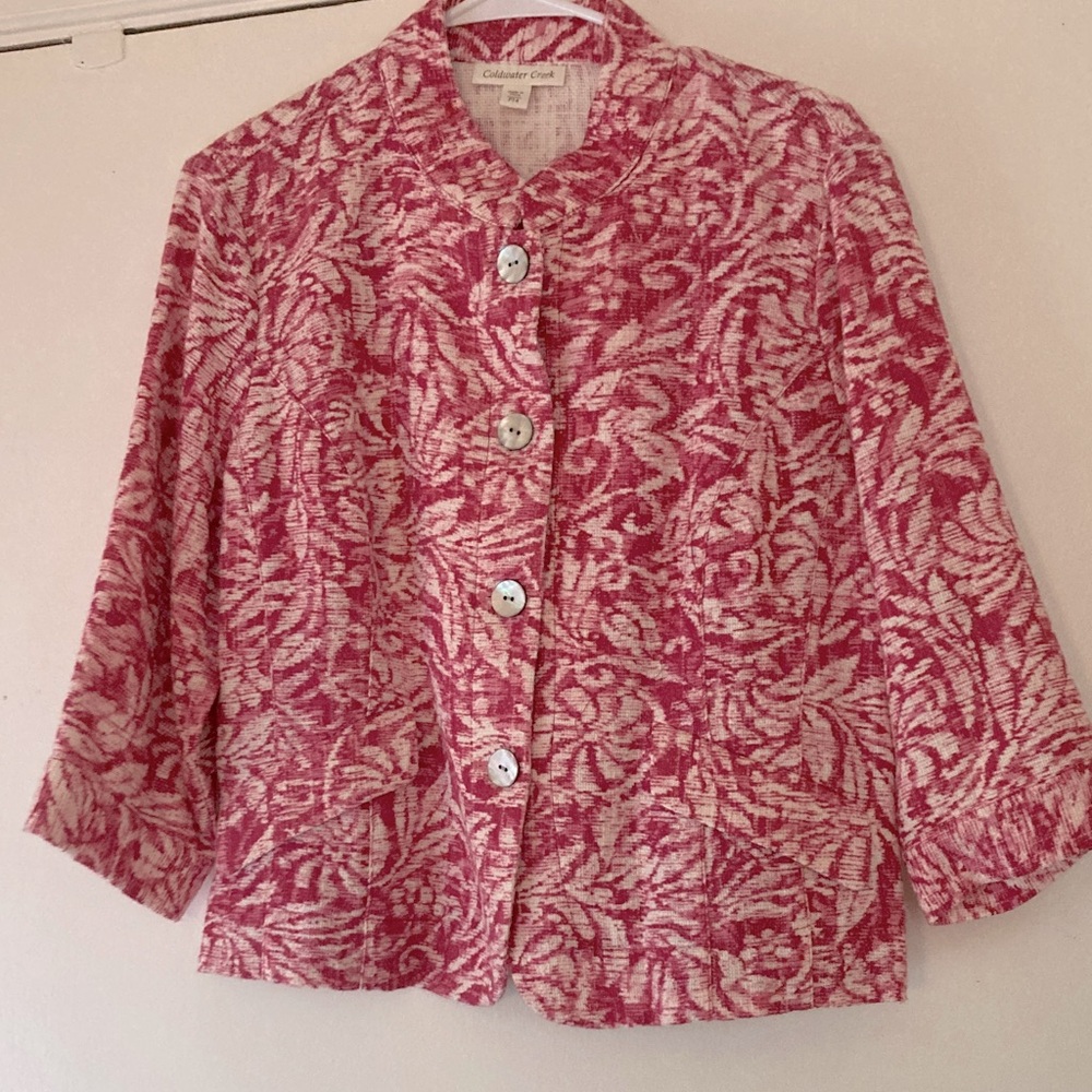 HOST PICK😀Coldwater Creek Berry Jacquard Blazer